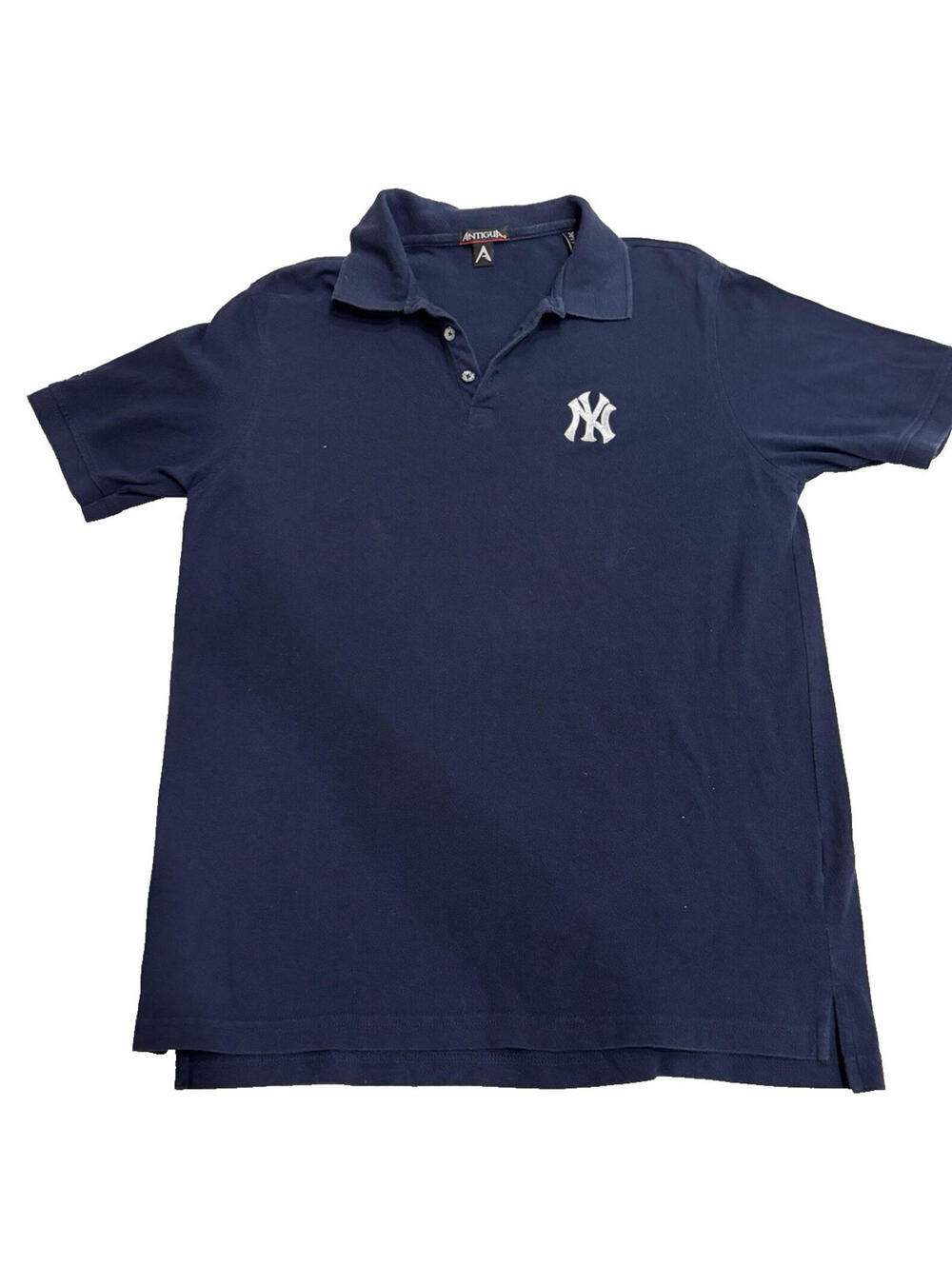 Antigua NY Yankees Polo Men’s Size L Navy Short Sleeve MLB Baseball Golf Casual